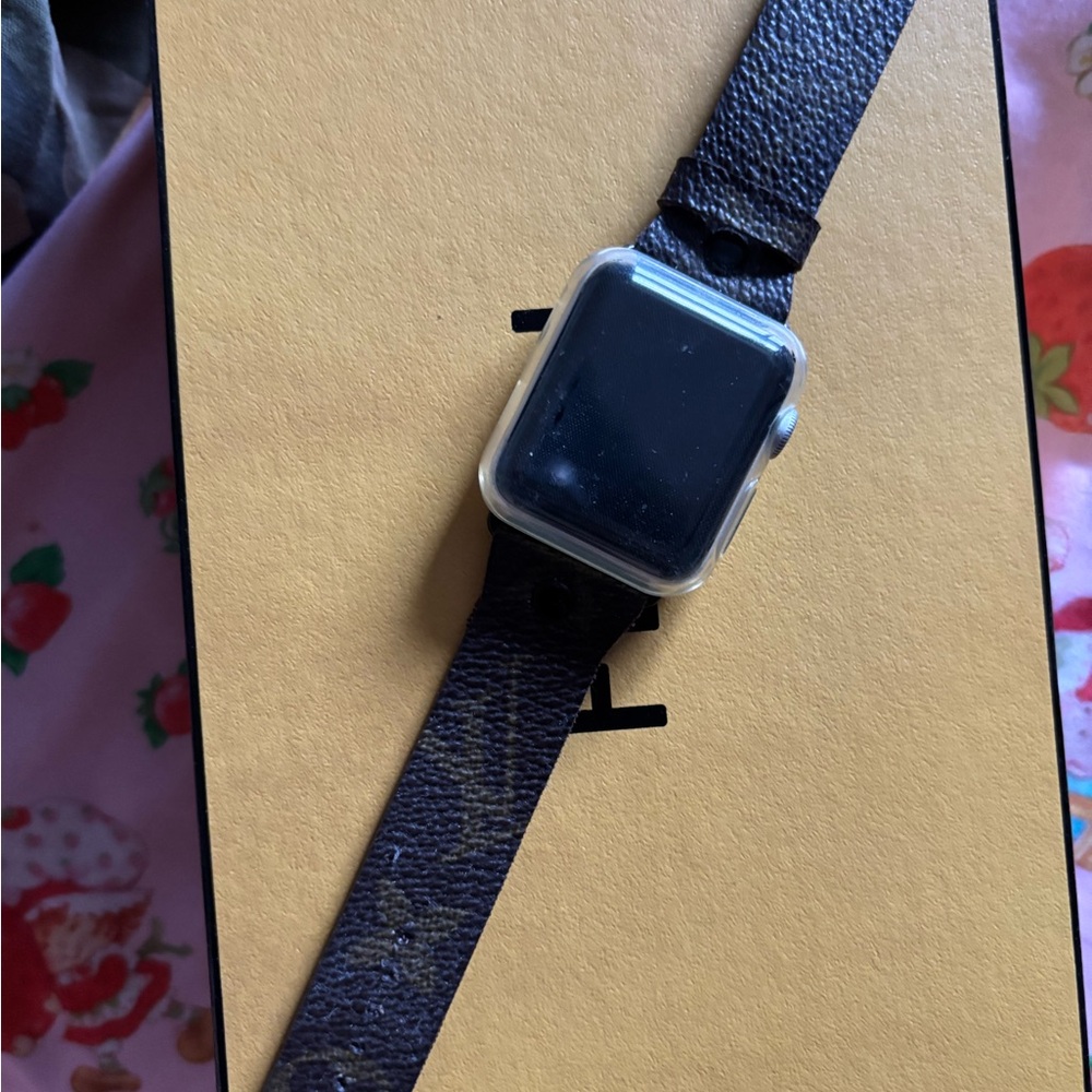 Louis Vuitton Brown and Black Textured Strap